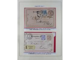 1885/99, umfangreiche Krain Briefsammlung mit über 140 Briefen und Karten, viele Mehrfach- und Mischfrankaturen sowie weitere