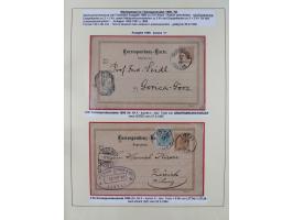 1885/99, umfangreiche Krain Briefsammlung mit über 140 Briefen und Karten, viele Mehrfach- und Mischfrankaturen sowie weitere