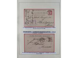 1885/99, umfangreiche Krain Briefsammlung mit über 140 Briefen und Karten, viele Mehrfach- und Mischfrankaturen sowie weitere