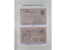 1885/99, umfangreiche Krain Briefsammlung mit über 140 Briefen und Karten, viele Mehrfach- und Mischfrankaturen sowie weitere
