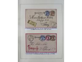 1885/99, umfangreiche Krain Briefsammlung mit über 140 Briefen und Karten, viele Mehrfach- und Mischfrankaturen sowie weitere