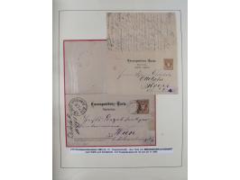 1885/99, umfangreiche Krain Briefsammlung mit über 140 Briefen und Karten, viele Mehrfach- und Mischfrankaturen sowie weitere