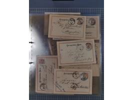 1850/95 (ca.), umfangreiche Stempelsammlung mit über 150 Briefen und Karten, Schwerpunkt Farbstempeln, dabei u.a. Mi.-Nr. 4X 