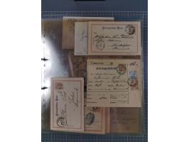 1850/95 (ca.), umfangreiche Stempelsammlung mit über 150 Briefen und Karten, Schwerpunkt Farbstempeln, dabei u.a. Mi.-Nr. 4X 