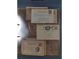 1850/95 (ca.), umfangreiche Stempelsammlung mit über 150 Briefen und Karten, Schwerpunkt Farbstempeln, dabei u.a. Mi.-Nr. 4X 