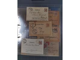 1850/95 (ca.), umfangreiche Stempelsammlung mit über 150 Briefen und Karten, Schwerpunkt Farbstempeln, dabei u.a. Mi.-Nr. 4X 