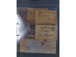 1850/95 (ca.), umfangreiche Stempelsammlung mit über 150 Briefen und Karten, Schwerpunkt Farbstempeln, dabei u.a. Mi.-Nr. 4X 