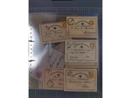 1850/95 (ca.), umfangreiche Stempelsammlung mit über 150 Briefen und Karten, Schwerpunkt Farbstempeln, dabei u.a. Mi.-Nr. 4X 