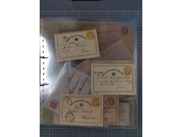 1850/95 (ca.), umfangreiche Stempelsammlung mit über 150 Briefen und Karten, Schwerpunkt Farbstempeln, dabei u.a. Mi.-Nr. 4X 