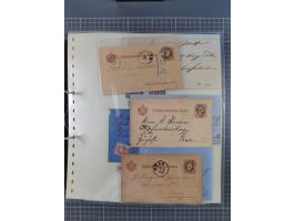 1850/95 (ca.), umfangreiche Stempelsammlung mit über 150 Briefen und Karten, Schwerpunkt Farbstempeln, dabei u.a. Mi.-Nr. 4X 