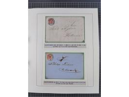 1850/95 (ca.), umfangreiche Stempelsammlung mit über 150 Briefen und Karten, Schwerpunkt Farbstempeln, dabei u.a. Mi.-Nr. 4X 