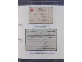 1850/95 (ca.), umfangreiche Stempelsammlung mit über 150 Briefen und Karten, Schwerpunkt Farbstempeln, dabei u.a. Mi.-Nr. 4X 