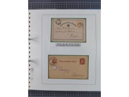 1850/95 (ca.), umfangreiche Stempelsammlung mit über 150 Briefen und Karten, Schwerpunkt Farbstempeln, dabei u.a. Mi.-Nr. 4X 