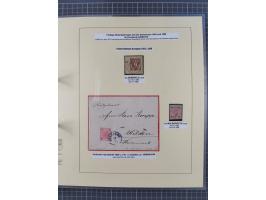 1850/95 (ca.), umfangreiche Stempelsammlung mit über 150 Briefen und Karten, Schwerpunkt Farbstempeln, dabei u.a. Mi.-Nr. 4X 