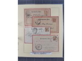 1850/95 (ca.), umfangreiche Stempelsammlung mit über 150 Briefen und Karten, Schwerpunkt Farbstempeln, dabei u.a. Mi.-Nr. 4X 