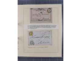 1850/95 (ca.), umfangreiche Stempelsammlung mit über 150 Briefen und Karten, Schwerpunkt Farbstempeln, dabei u.a. Mi.-Nr. 4X 