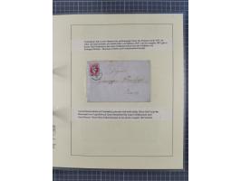 1850/95 (ca.), umfangreiche Stempelsammlung mit über 150 Briefen und Karten, Schwerpunkt Farbstempeln, dabei u.a. Mi.-Nr. 4X 