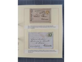 1850/95 (ca.), umfangreiche Stempelsammlung mit über 150 Briefen und Karten, Schwerpunkt Farbstempeln, dabei u.a. Mi.-Nr. 4X 