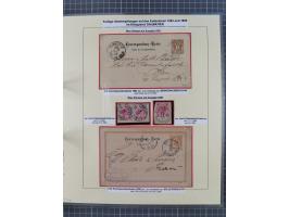 1850/95 (ca.), umfangreiche Stempelsammlung mit über 150 Briefen und Karten, Schwerpunkt Farbstempeln, dabei u.a. Mi.-Nr. 4X 