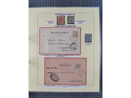 1850/95 (ca.), umfangreiche Stempelsammlung mit über 150 Briefen und Karten, Schwerpunkt Farbstempeln, dabei u.a. Mi.-Nr. 4X 