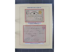 1850/95 (ca.), umfangreiche Stempelsammlung mit über 150 Briefen und Karten, Schwerpunkt Farbstempeln, dabei u.a. Mi.-Nr. 4X 
