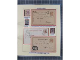 1850/95 (ca.), umfangreiche Stempelsammlung mit über 150 Briefen und Karten, Schwerpunkt Farbstempeln, dabei u.a. Mi.-Nr. 4X 