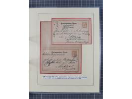 1850/95 (ca.), umfangreiche Stempelsammlung mit über 150 Briefen und Karten, Schwerpunkt Farbstempeln, dabei u.a. Mi.-Nr. 4X 