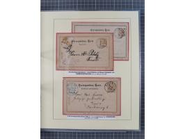 1850/95 (ca.), umfangreiche Stempelsammlung mit über 150 Briefen und Karten, Schwerpunkt Farbstempeln, dabei u.a. Mi.-Nr. 4X 