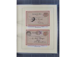 1850/95 (ca.), umfangreiche Stempelsammlung mit über 150 Briefen und Karten, Schwerpunkt Farbstempeln, dabei u.a. Mi.-Nr. 4X 