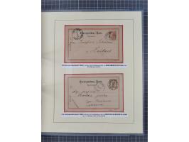 1850/95 (ca.), umfangreiche Stempelsammlung mit über 150 Briefen und Karten, Schwerpunkt Farbstempeln, dabei u.a. Mi.-Nr. 4X 