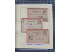 1850/95 (ca.), umfangreiche Stempelsammlung mit über 150 Briefen und Karten, Schwerpunkt Farbstempeln, dabei u.a. Mi.-Nr. 4X 