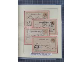 1850/95 (ca.), umfangreiche Stempelsammlung mit über 150 Briefen und Karten, Schwerpunkt Farbstempeln, dabei u.a. Mi.-Nr. 4X 