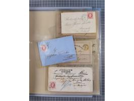 1850/95 (ca.), umfangreiche Stempelsammlung mit über 150 Briefen und Karten, Schwerpunkt Farbstempeln, dabei u.a. Mi.-Nr. 4X 