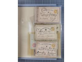 1850/95 (ca.), umfangreiche Stempelsammlung mit über 150 Briefen und Karten, Schwerpunkt Farbstempeln, dabei u.a. Mi.-Nr. 4X 