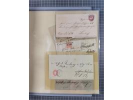 1850/95 (ca.), umfangreiche Stempelsammlung mit über 150 Briefen und Karten, Schwerpunkt Farbstempeln, dabei u.a. Mi.-Nr. 4X 