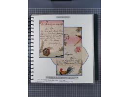 1858/1919 (ca.), interessante Zierbriefsammlung mit über 100 Briefen und Karten, dabei Firmenbriefe und Privatganzsachen, meh