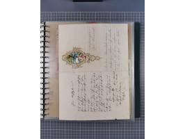 1858/1919 (ca.), interessante Zierbriefsammlung mit über 100 Briefen und Karten, dabei Firmenbriefe und Privatganzsachen, meh