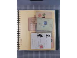 1858/1919 (ca.), interessante Zierbriefsammlung mit über 100 Briefen und Karten, dabei Firmenbriefe und Privatganzsachen, meh