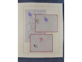 1858/1919 (ca.), interessante Zierbriefsammlung mit über 100 Briefen und Karten, dabei Firmenbriefe und Privatganzsachen, meh