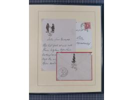 1858/1919 (ca.), interessante Zierbriefsammlung mit über 100 Briefen und Karten, dabei Firmenbriefe und Privatganzsachen, meh