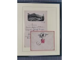 1858/1919 (ca.), interessante Zierbriefsammlung mit über 100 Briefen und Karten, dabei Firmenbriefe und Privatganzsachen, meh