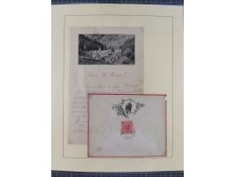 1858/1919 (ca.), interessante Zierbriefsammlung mit über 100 Briefen und Karten, dabei Firmenbriefe und Privatganzsachen, meh