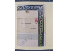 1858/1919 (ca.), interessante Zierbriefsammlung mit über 100 Briefen und Karten, dabei Firmenbriefe und Privatganzsachen, meh