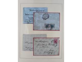 1858/1919 (ca.), interessante Zierbriefsammlung mit über 100 Briefen und Karten, dabei Firmenbriefe und Privatganzsachen, meh