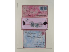 1858/1919 (ca.), interessante Zierbriefsammlung mit über 100 Briefen und Karten, dabei Firmenbriefe und Privatganzsachen, meh