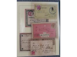 1858/1919 (ca.), interessante Zierbriefsammlung mit über 100 Briefen und Karten, dabei Firmenbriefe und Privatganzsachen, meh