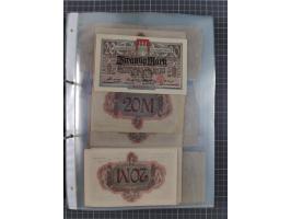 ALLE WELT: 1898/1984 ca., über 300 Banknoten, u.a Deutsches Reich, sowie Notgeld, II-III