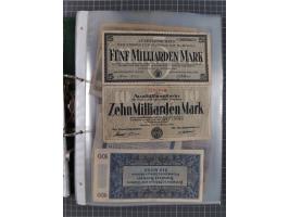 ALLE WELT: 1898/1984 ca., über 300 Banknoten, u.a Deutsches Reich, sowie Notgeld, II-III