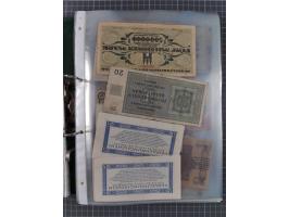 ALLE WELT: 1898/1984 ca., über 300 Banknoten, u.a Deutsches Reich, sowie Notgeld, II-III