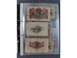 ALLE WELT: 1898/1984 ca., über 300 Banknoten, u.a Deutsches Reich, sowie Notgeld, II-III